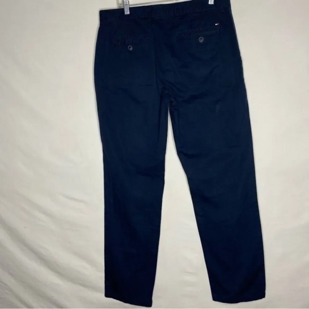Tommy Hilfiger Blue Chino Khaki 5 Pocket Cotton 34 Waist Mens